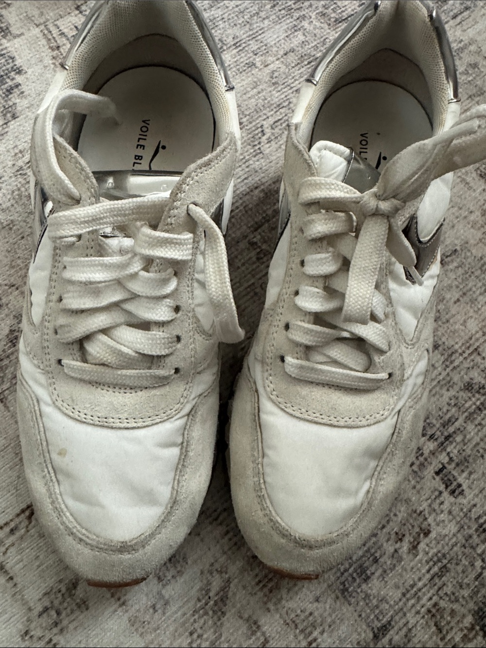 Voile Blanche White and Light Gray Women's Sneakers